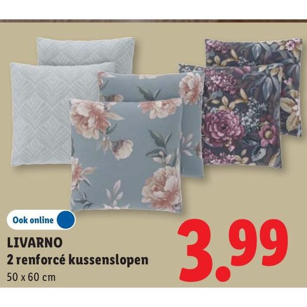 LIVARNO 2 renforcé kussenslopen