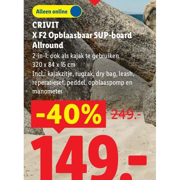 CRIVIT X F2 Opblaasbaar SUP-board Allround