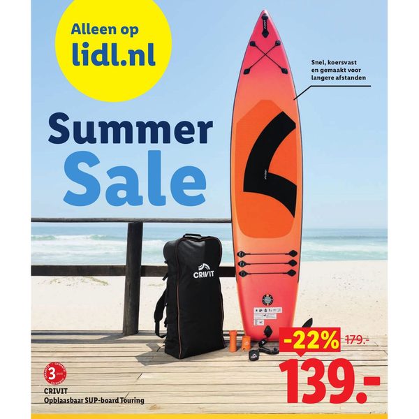 CRIVIT Opblaasbaar SUP-board Touring