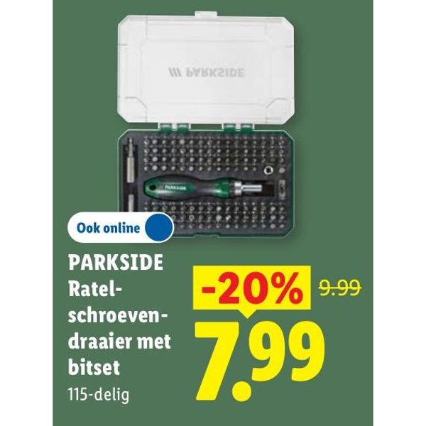 Parkside Ratel-schroevendraaier met bitset