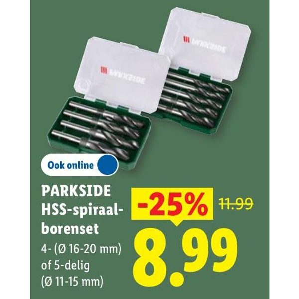 Parkside HSS-spiraal-borenset