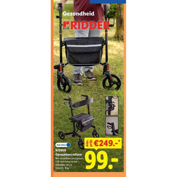 RIDDER Opvouwbare rollator