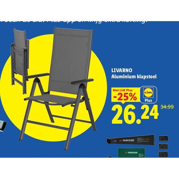 LIVARNO Aluminium klapstoel