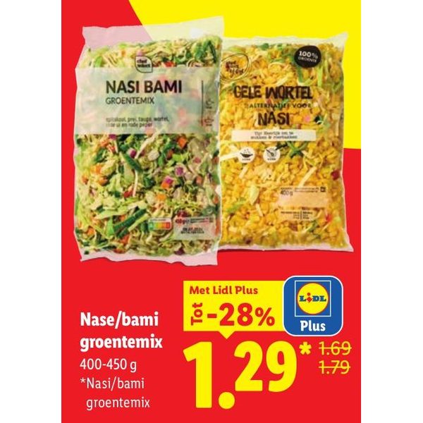 Nasi/bami groentemix