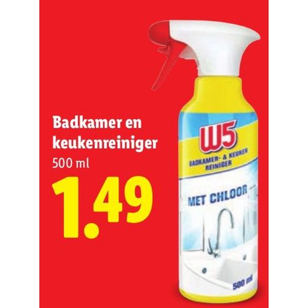 W5 Badkamer en keukenreiniger