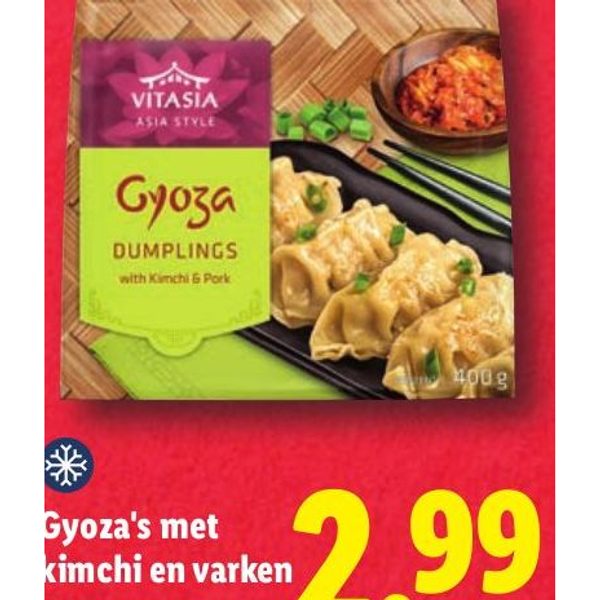 Gyoza's met kimchi en varken