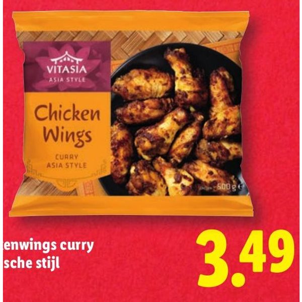 Chickenwings curry Aziatische stijl
