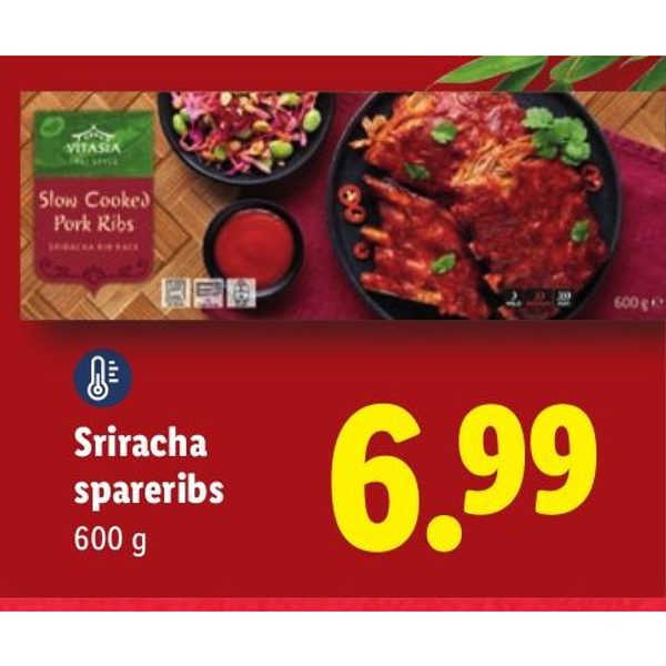 Sriracha spareribs