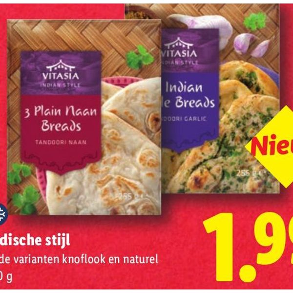 Indische stijl Naan breads
