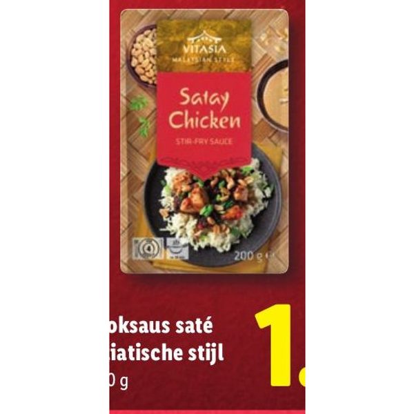 Woksaus saté Aziatische stijl