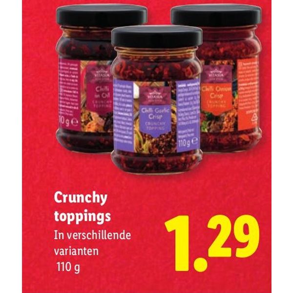 Crunchy toppings
