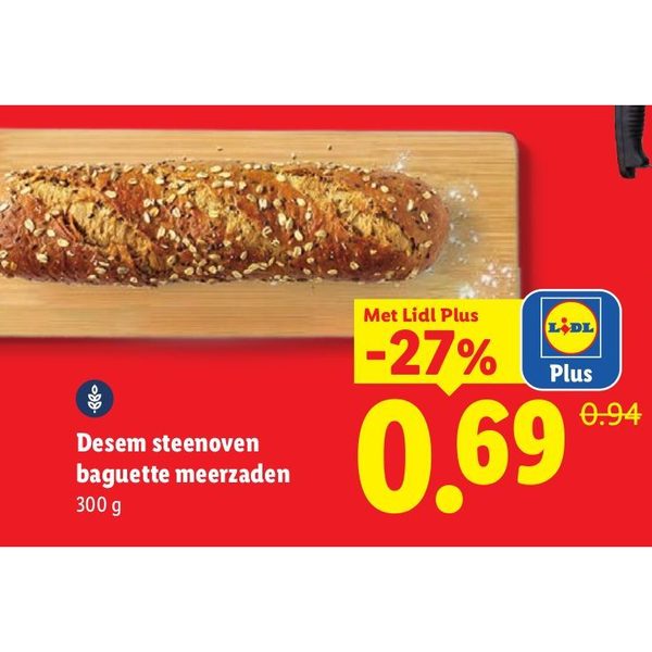 Desem steenoven baguette meerzaden