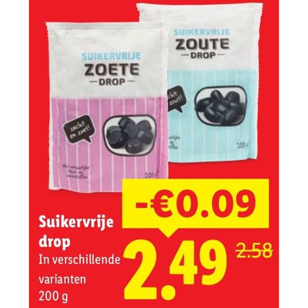 Suikervrije drop