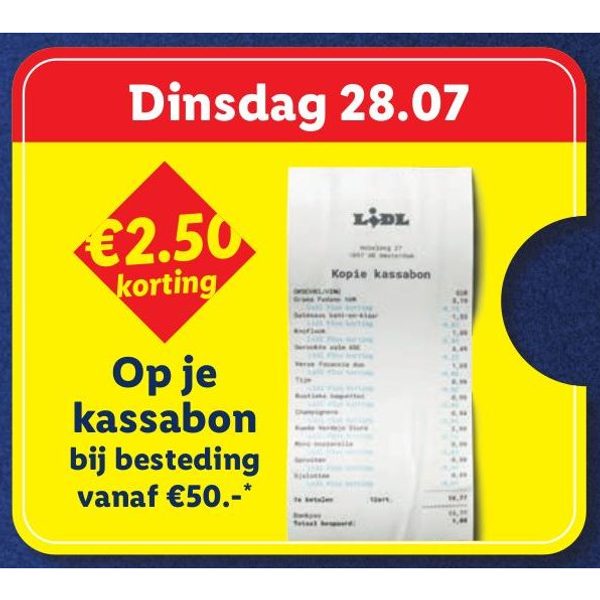 Kassabon korting