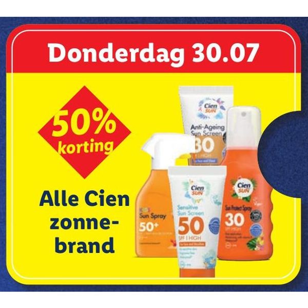 Cien zonnebrand