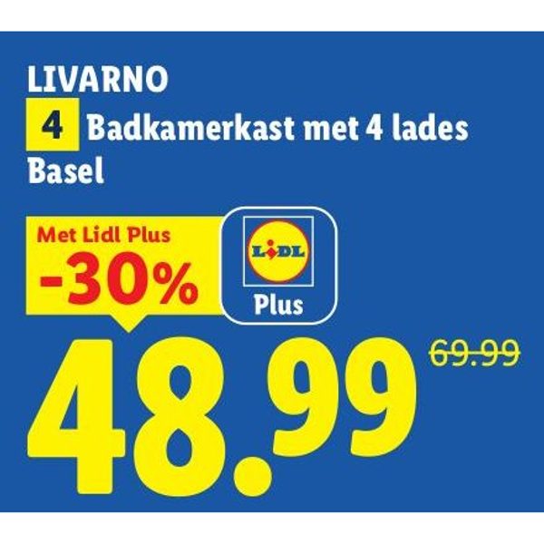 Badkamerkast met 4 lades Basel