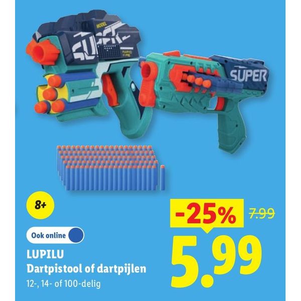 LUPILU Dartpistool of dartpijlen