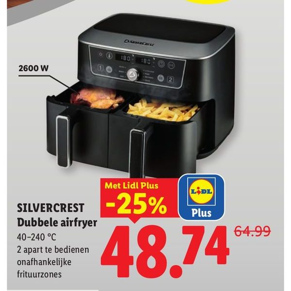 Silvercrest Dubbele airfryer