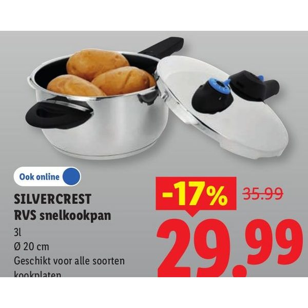 Silvercrest RVS snelkookpan