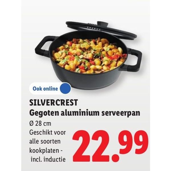 Silvercrest Gegoten aluminium serveerpan