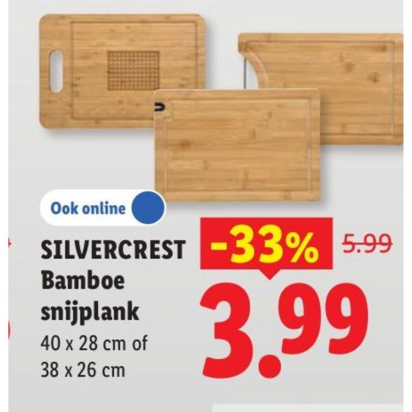 Silvercrest Bamboe snijplank