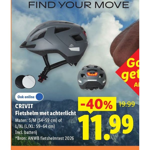 Crivit Fietshelm met achterlicht