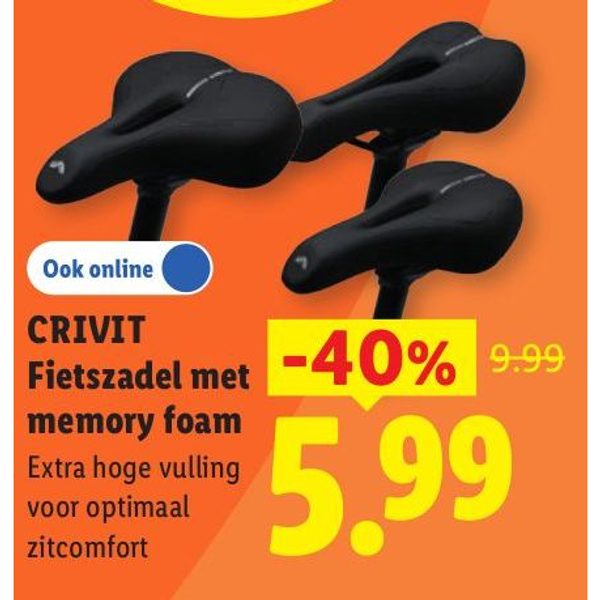 Crivit Fietszadel met memory foam