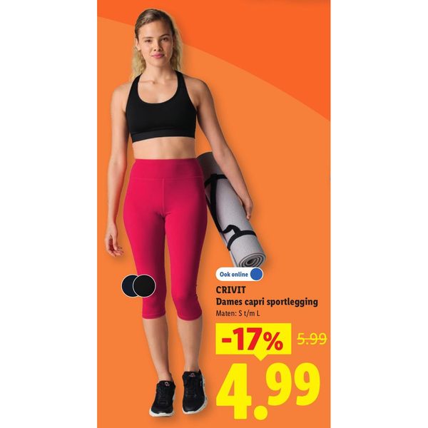 CRIVIT Dames capri sportlegging