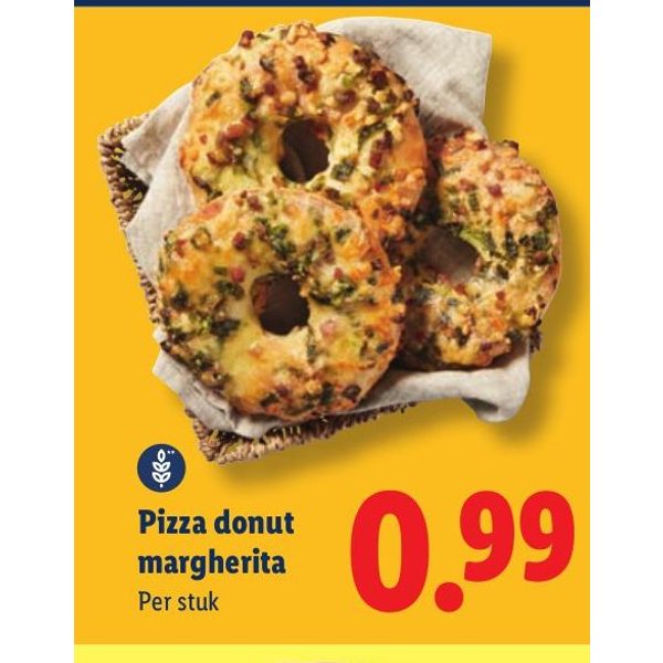 Pizza donut margherita