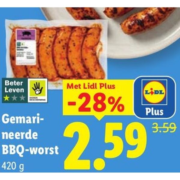 Gemarineerde BBQ-worst
