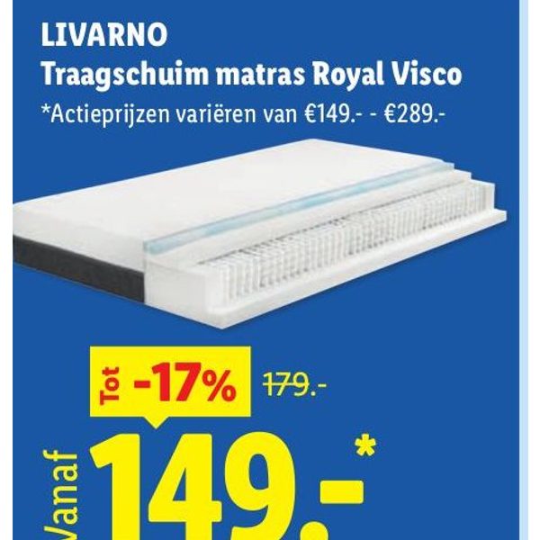 LIVARNO Traagschuim matras Royal Visco