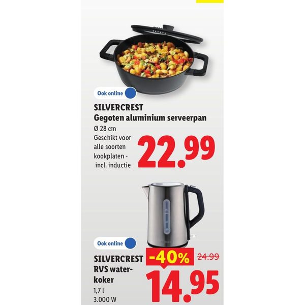 Silvercrest Gegoten aluminium serveerpan