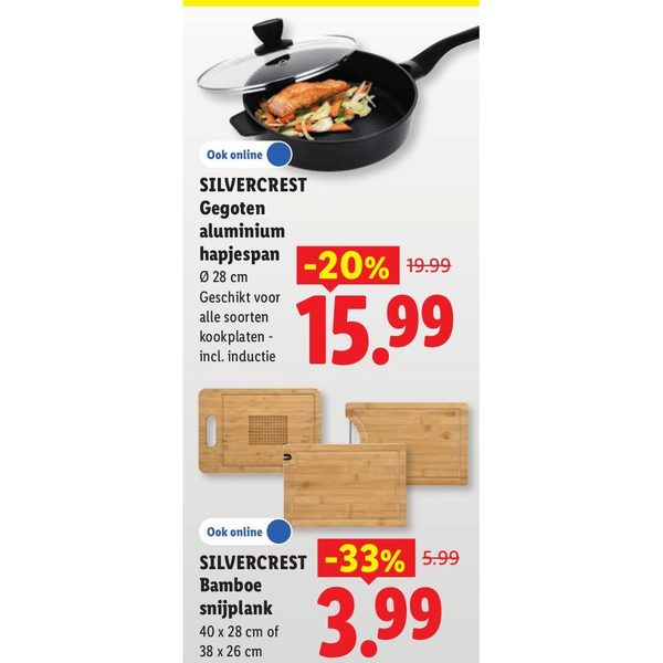 Silvercrest Gegoten aluminium hapjespan