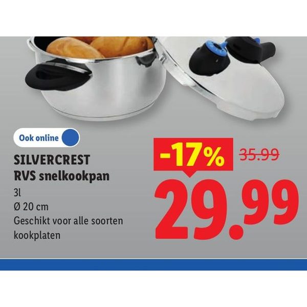 Silvercrest RVS snelkookpan