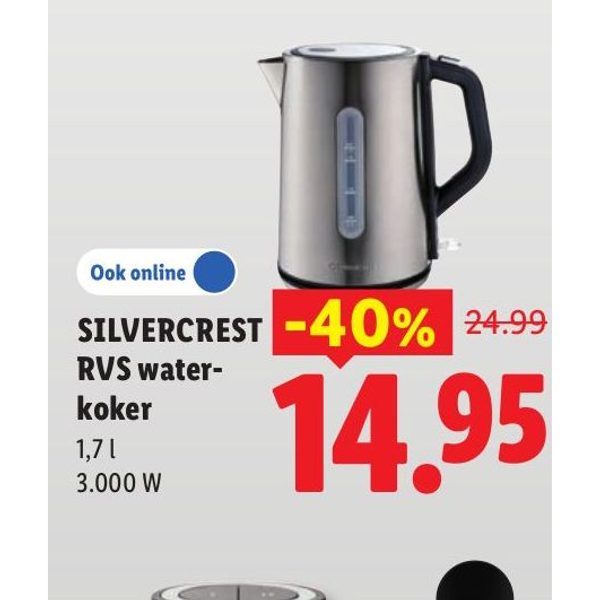 Silvercrest RVS waterkoker
