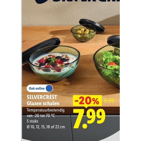 Silvercrest Glazen schalen