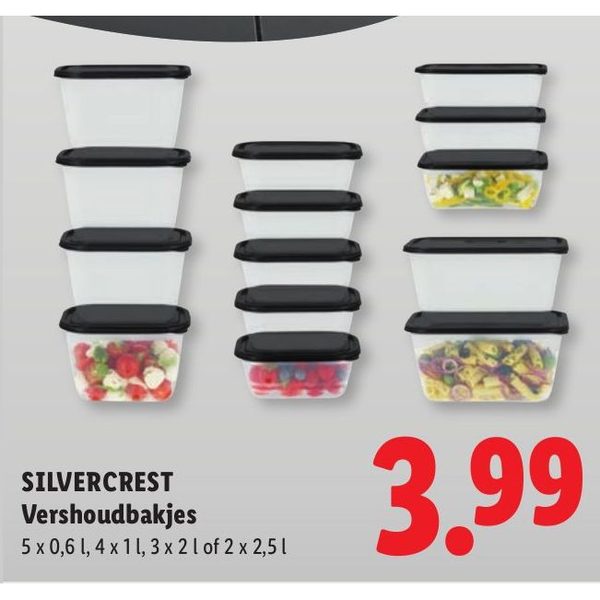 Silvercrest Vershoudbakjes