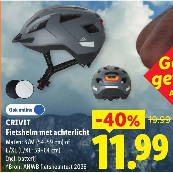 CRIVIT Fietshelm met achterlicht