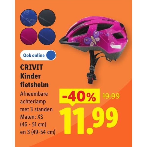 CRIVIT Kinder fietshelm
