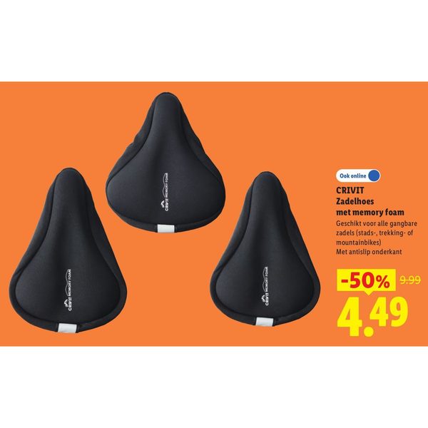 CRIVIT Zadelhoes met memory foam