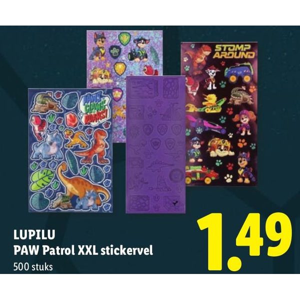 LUPILU PAW Patrol XXL stickervel