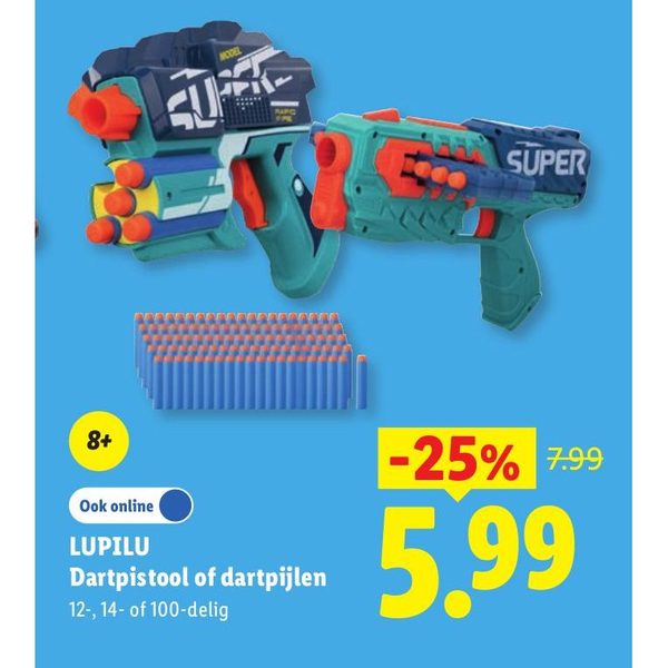 Lupilu Dartpistool of dartpijlen