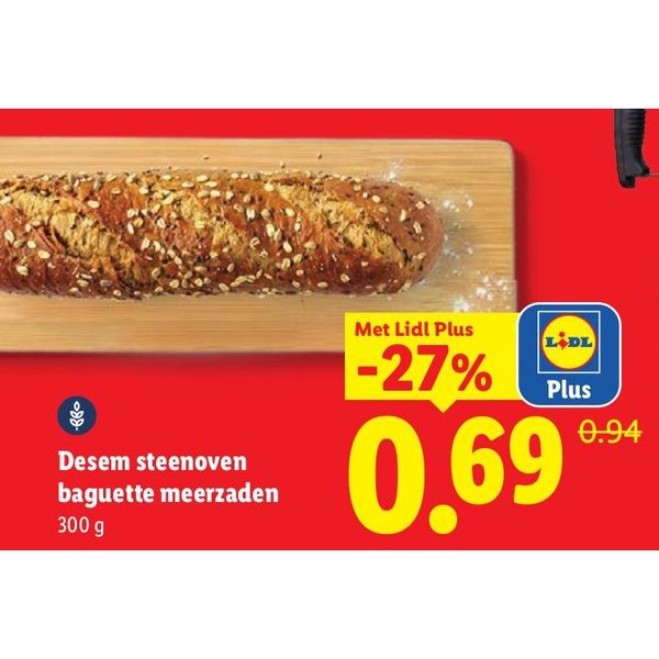 Desem steenoven baguette meerzaden