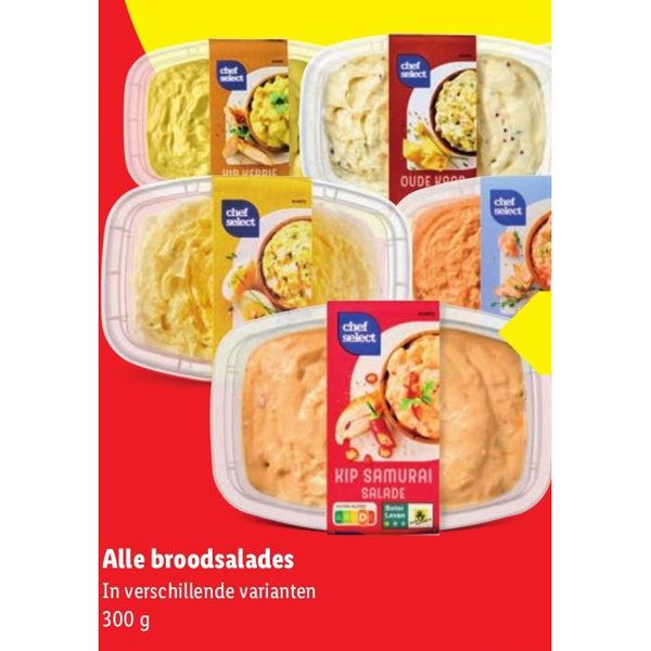 Alle broodsalades