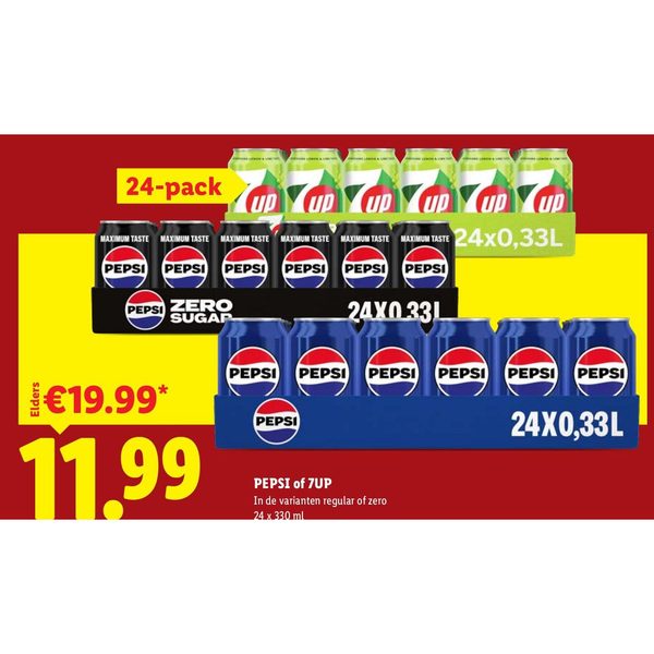 Pepsi of 7Up 24-pack