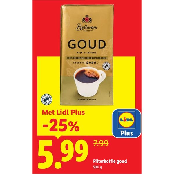 Filterkoffie goud