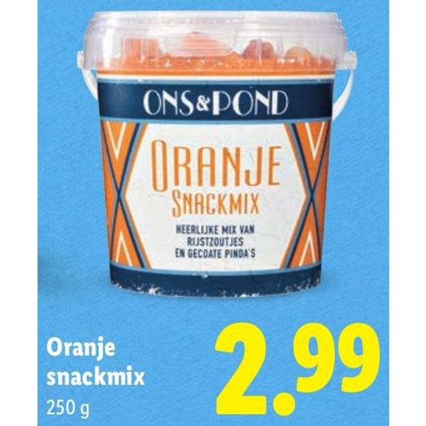 Oranje snackmix