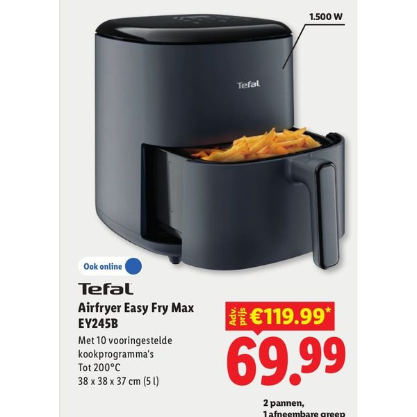 Tefal Airfryer Easy Fry Max EY245B