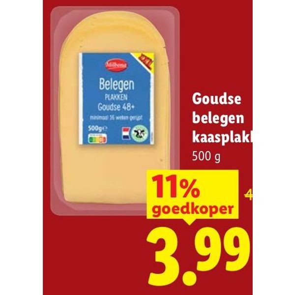 Goudse belegen kaasplakken