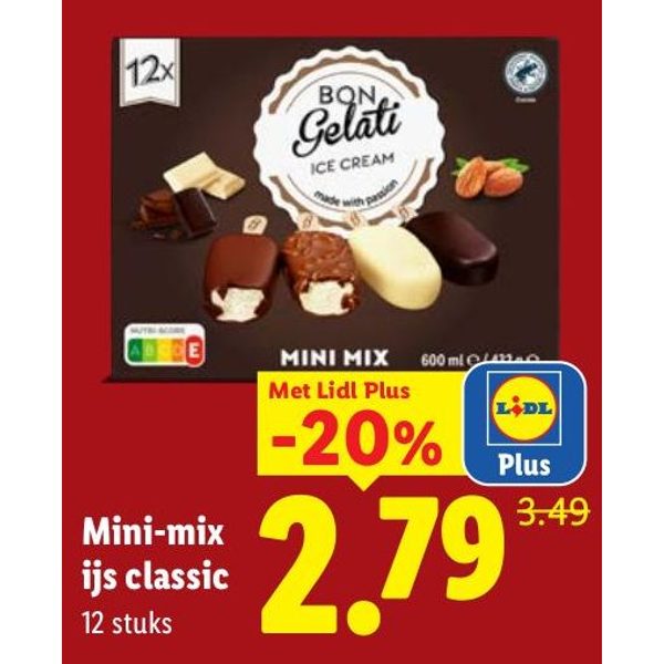 Bon Gelati Mini-mix ijs classic